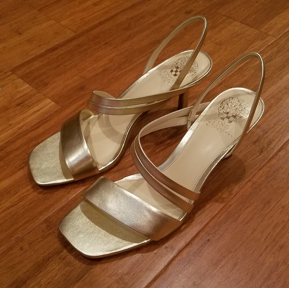 Vince Camuto Gold Heels